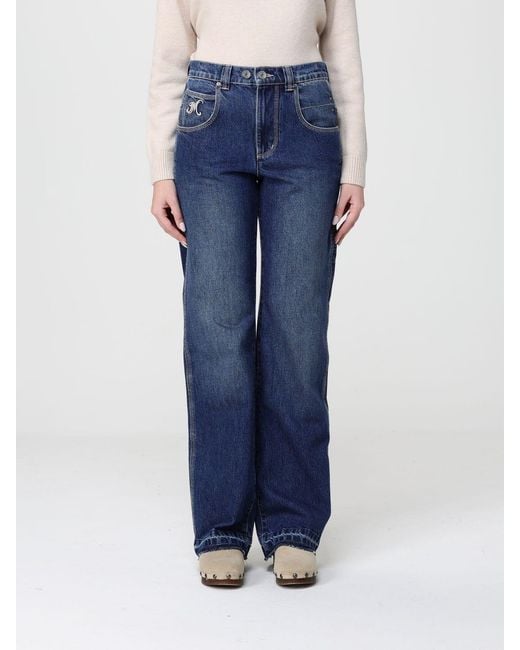 Isabel Marant Blue Wide Leg Jeans