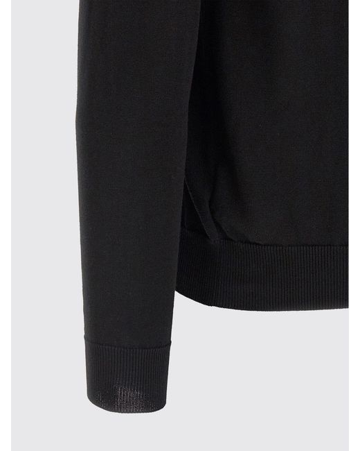 Zanone Black Cotton Crew Neck Sweater for men