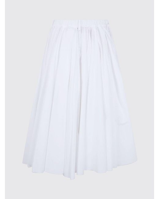 N°21 White Cotton Midi Skirt