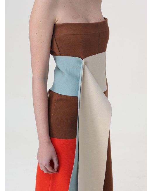 Robe en maille à design colour block Fendi en coloris Multicolor