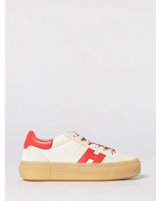 Hogan Pink Crosswind Leather Sneakers