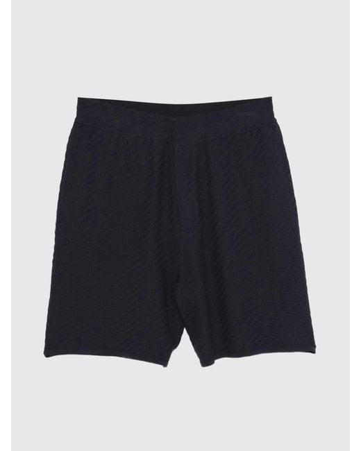 Emporio Armani Black Viscose Blend Shorts for men