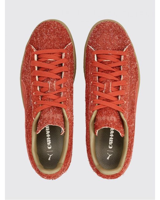 PUMA Red Fuzzy Suede Sneakers Danielle Cathari X for men