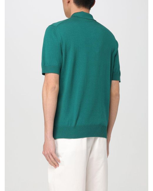 Polo in lana extrafine di Dolce & Gabbana in Green da Uomo