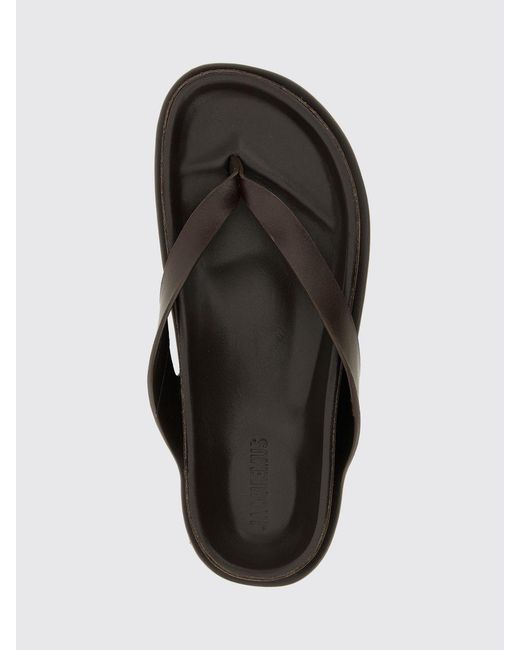 Jacquemus White The Tatanes Calfskin Thong Sandals With Low Heel