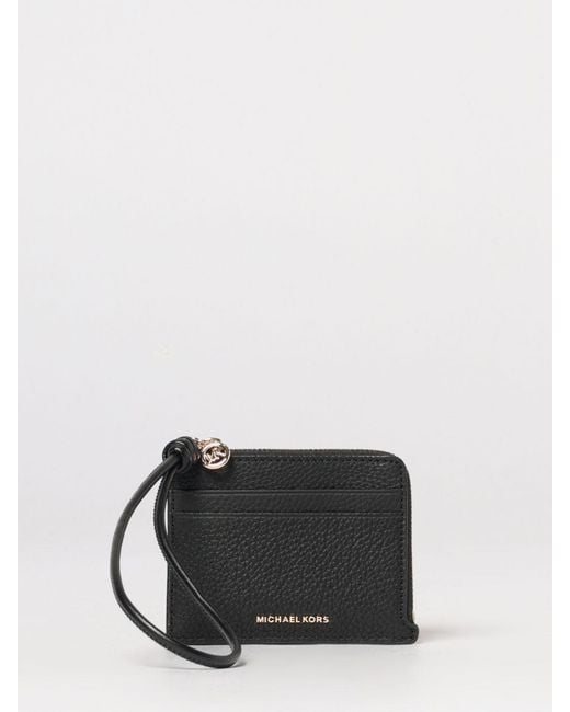 Michael Kors Black Grained Leather Credit Card Holder