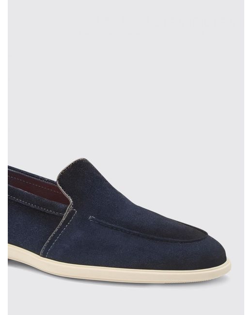 Santoni Blue Malibu Loafers for men