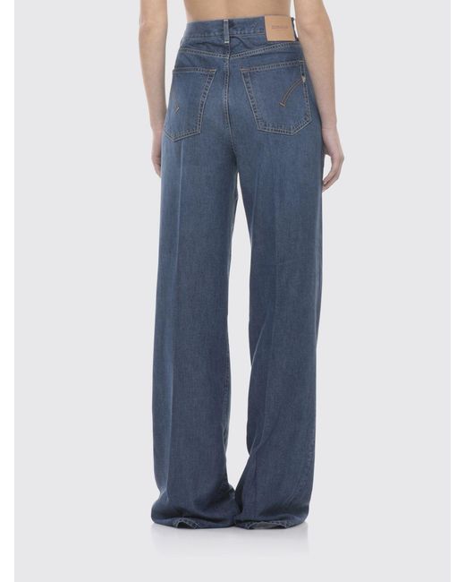 Dondup Blue Amber Wide-Leg Denim Jeans