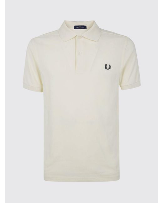 Fred Perry Natural Cotton Polo Shirt With Logo for men