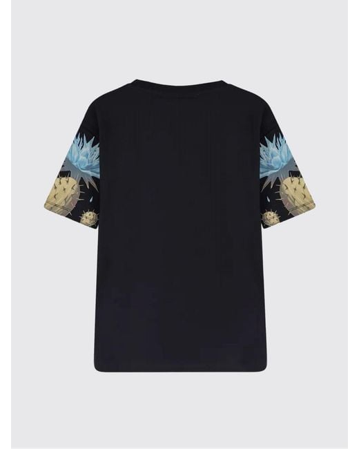 Barrow Black Printed Cotton T-Shirt for men