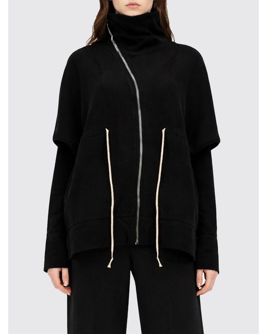 Rick Owens Black Cotton Sweatshirt