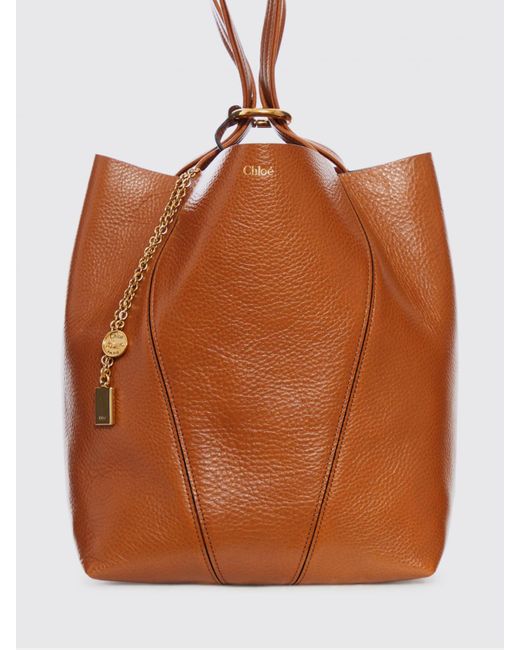 Chloé Brown ChloÉ Spin Mini Grained Leather Bag