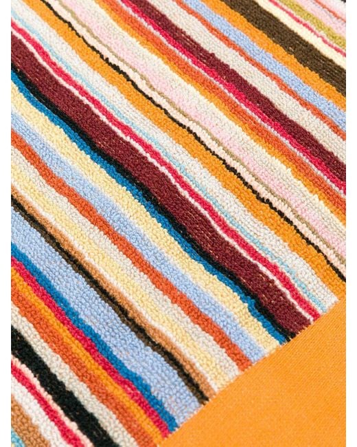 Telo da bagno in spugna di cotone con righe multicolor di Paul Smith da Uomo
