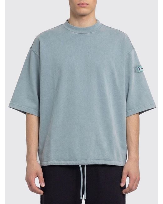 Marni Blue Cotton T-Shirt for men