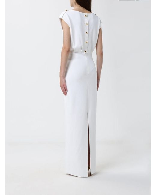 Elisabetta Franchi White Long Dress