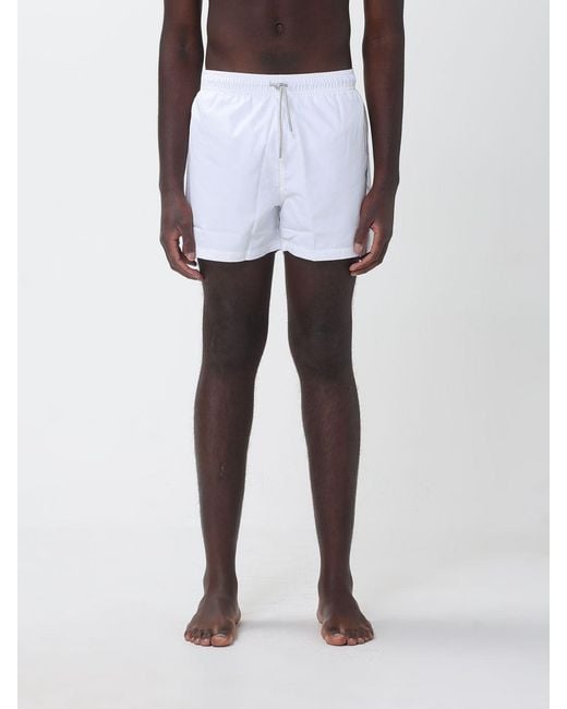 EA7 White Polyester Swimsuit for men