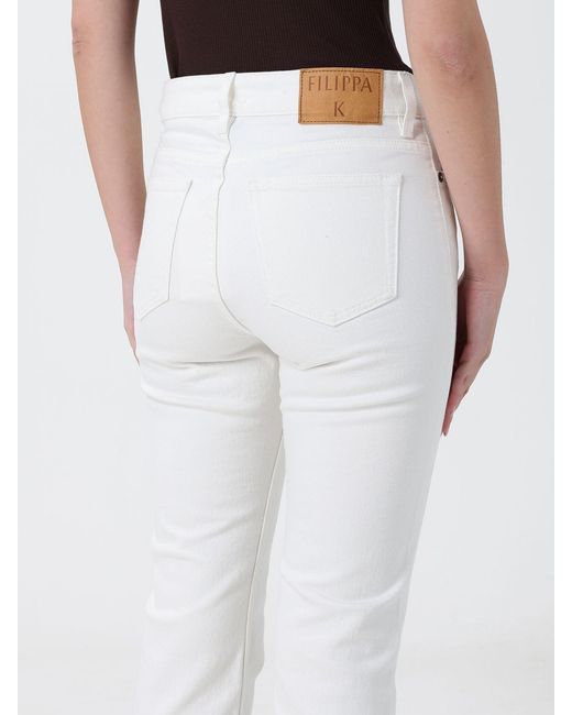 Filippa K White Distressed Denim Cropped Jeans