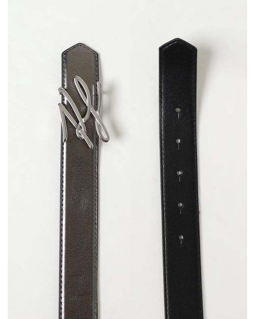 Karl Lagerfeld Black K/Autograph Reversible Leather Belt