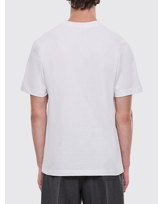 Jacquemus White Contrast Appliqué Logo Cotton Crew-Neck T-Shirt for men