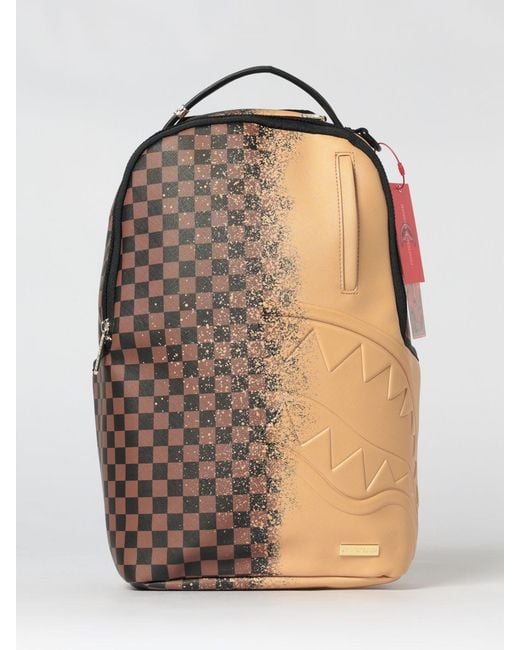 Sprayground Multicolor Henny Spritz Checkered Saffiano Coated Cotton Backpack for men