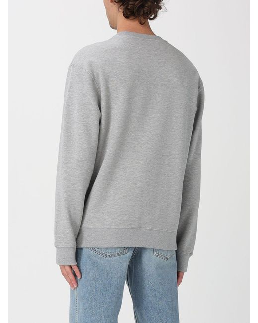 Gucci Gray Cotton Crew Neck Sweatshirt for men