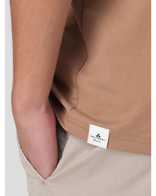 T-Shirt Basic di Peuterey in Natural da Uomo