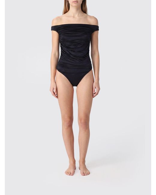 VENUJA Black Polyester One-Piece Swimsuit