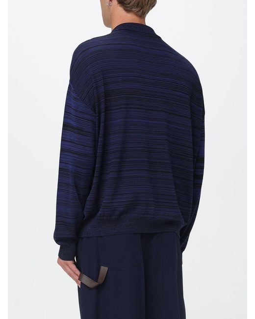 Loewe Gestreifter Polo-Pullover in Blue für Herren