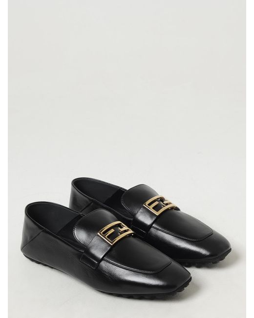 Fendi Black ‘Baguette’ Loafers Shoes