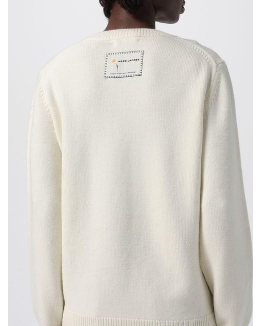 Marc Jacobs Natural Virgin Wool Sweater With Flower