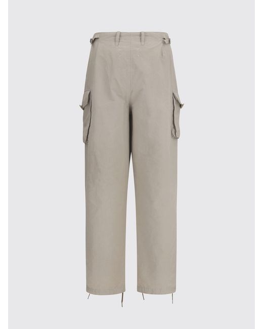 Maison Margiela Natural Cotton Blend Cargo Trousers for men