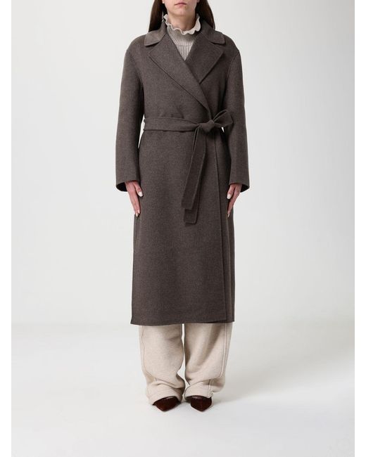 Max Mara Gray Virgin Wool Coat