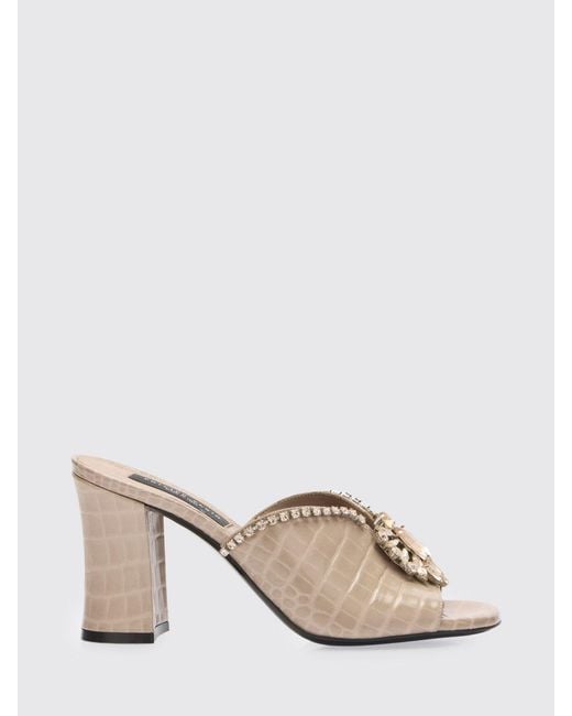 Philipp Plein Natural Heeled Sandal