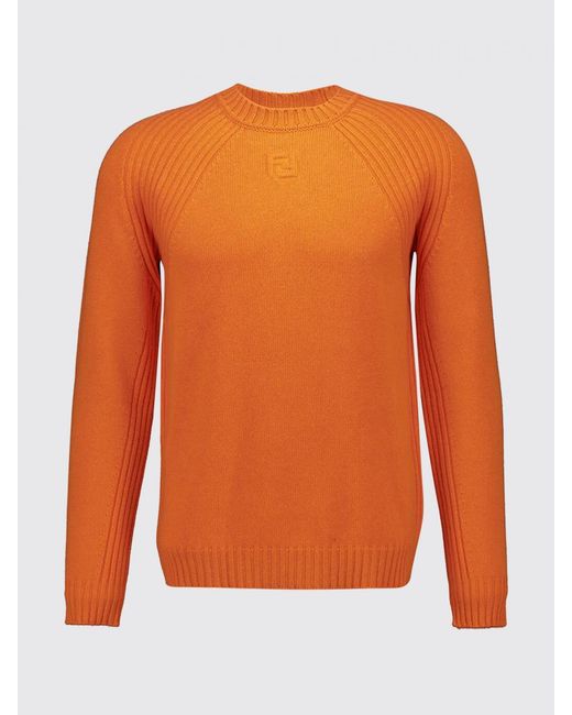 Pullover Girocollo di Fendi in Orange da Uomo