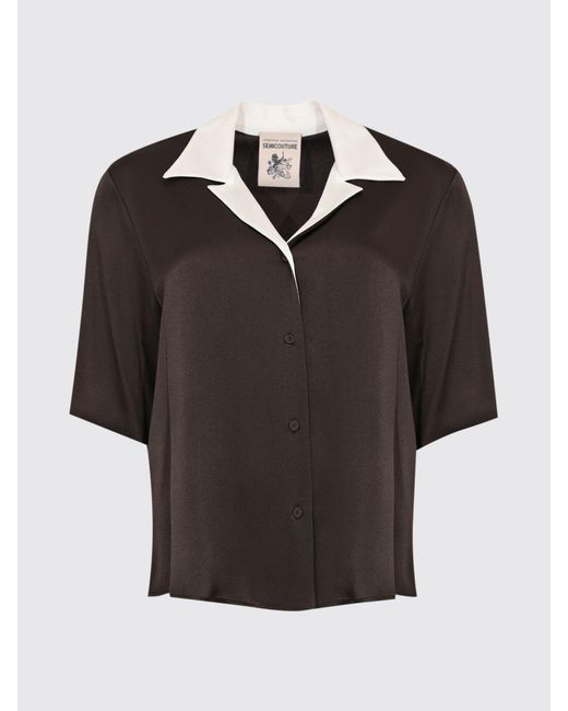 Semicouture Black Silk Blend Shirt