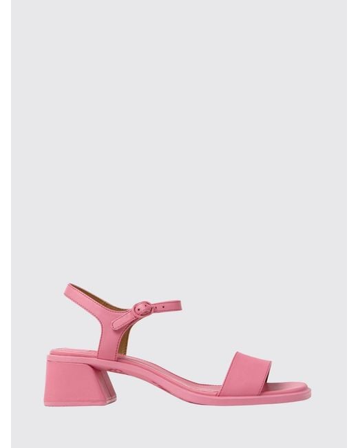 Camper Pink Kora Leather Sandals
