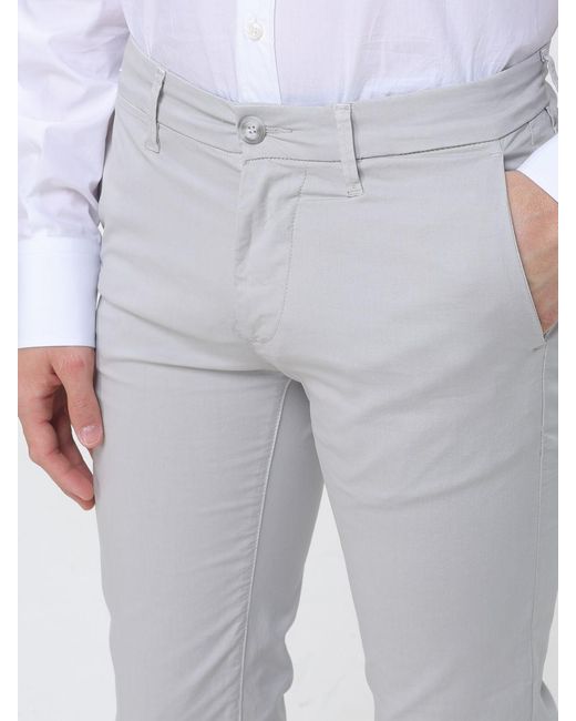 Re-hash Gray Stretch Cotton Chino Trousers for men