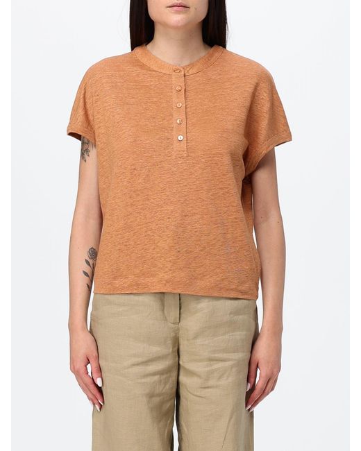 Kangra Brown Crewneck Short-Sleeved T-Shirt