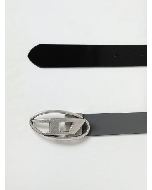 Cintura B-1DR reversibile in pelle di DIESEL in Black da Uomo