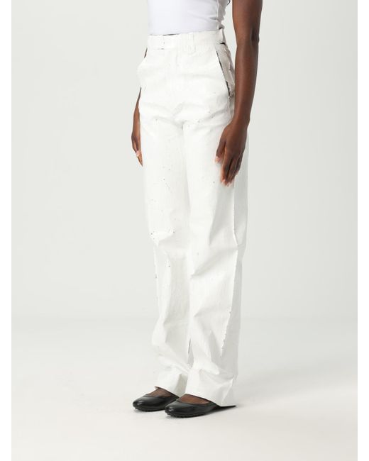 MM6 by Maison Margiela White Trousers