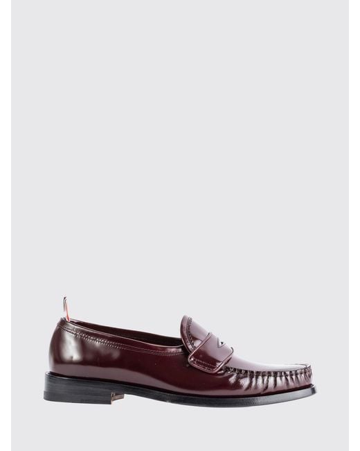 Thom Browne Red Penny Loafers