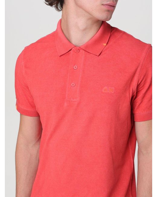 Sun 68 Red Polo Shirt for men