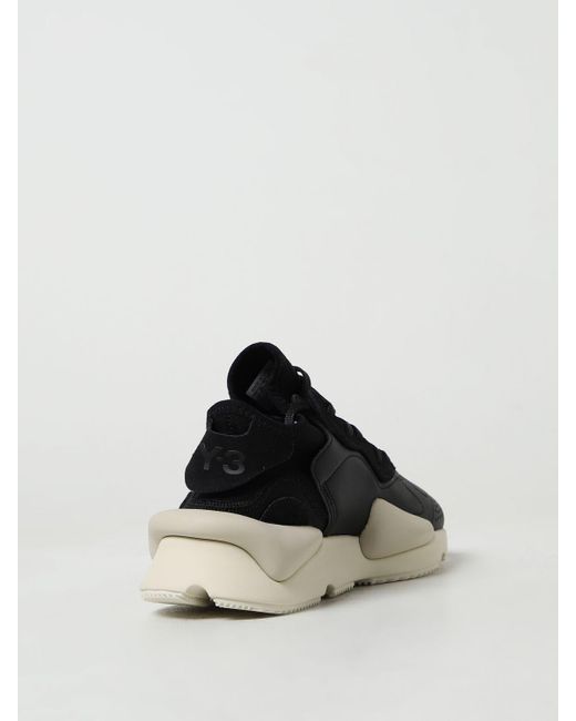 Sneakers Kaiwa in pelle e neoprene stretch di Y-3 in Black da Uomo
