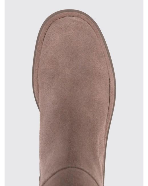 Paloma Barceló Brown Flat Ankle Boots