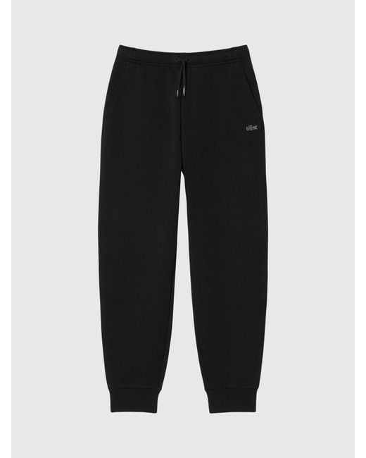 Lacoste Black Cotton Blend Jogging Trousers