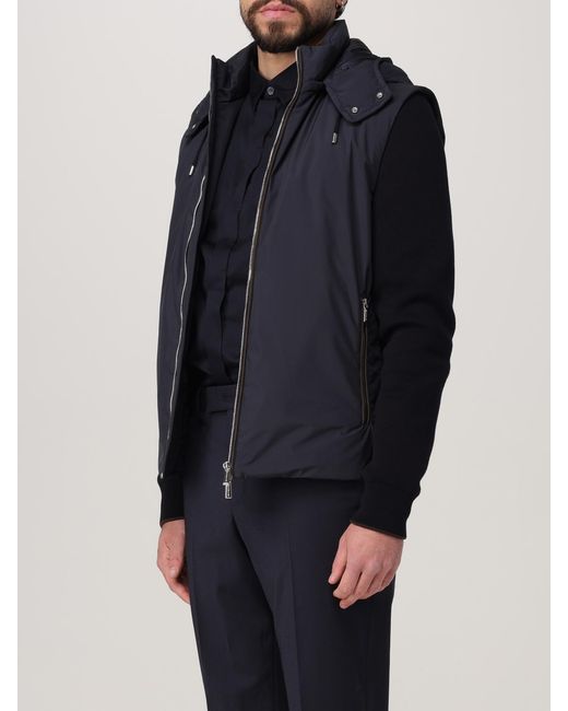 Moorer Blue Evan-Stp Hooded Polyester Jacket for men
