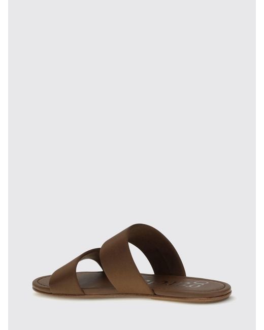 Pedro Garcia Brown Pilia Silk Satin Sandal