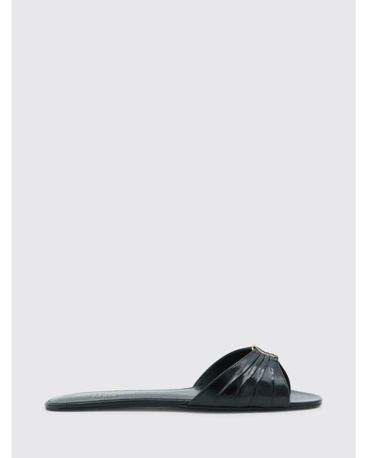 Saint Laurent Black Babylone Leather Mules