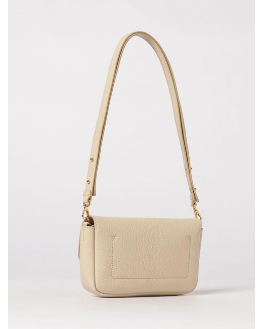 Coccinelle Natural C-Me Lock Mini Hammered Leather Bag