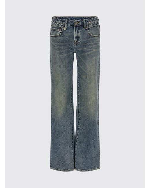Jeans Recto Boy Fraca De Denim R13 de color Blue